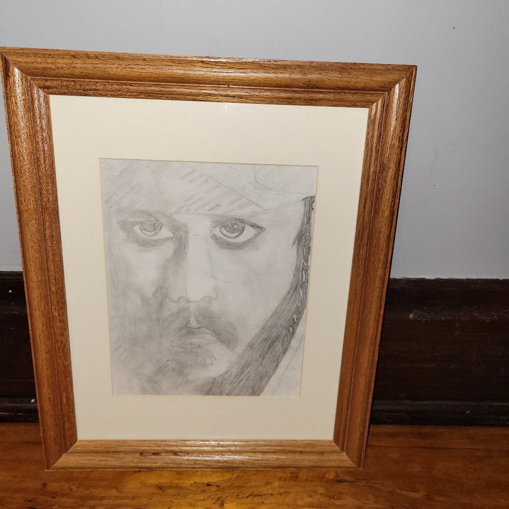 Hand-drawn portrait of Captain Jack Sparrow